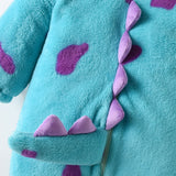 Combinaison bébé hiver polaire à capuche cornes - grenouillère chaude épaisse garçon/fille 0-3 ans