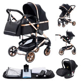 Poussette 3-en-1 multifonction Mybooni — Nacelle pliable légère