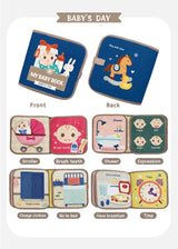 Busy book Montessori 3D feutrine Mybooni — Activités motrices livre sensoriel