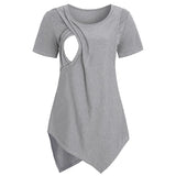 Haut allaitement maternité doux casual manches courtes - t-shirt infirmière femme enceinte été