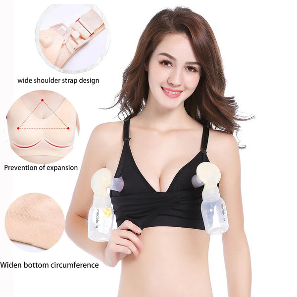 Soutien-gorge allaitement Gris en situation d'utilisation