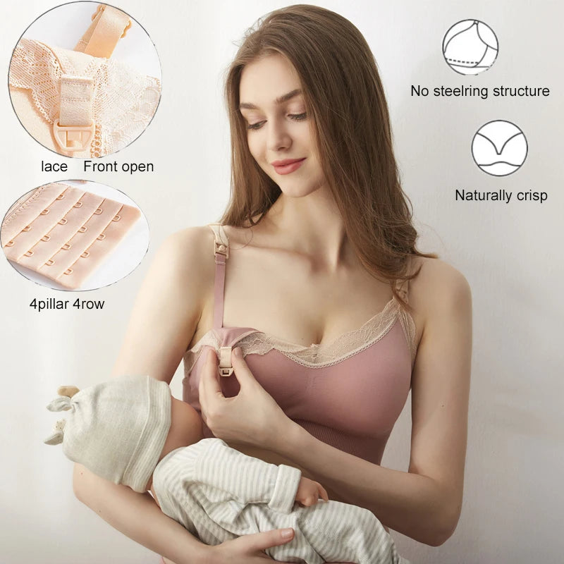 Soutien-gorge allaitement Noir en situation d'utilisation