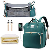 Sac à langer vert avec lit pliant pour bébé