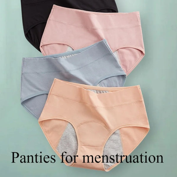 Culotte taille haute en coton protection anti-fuites