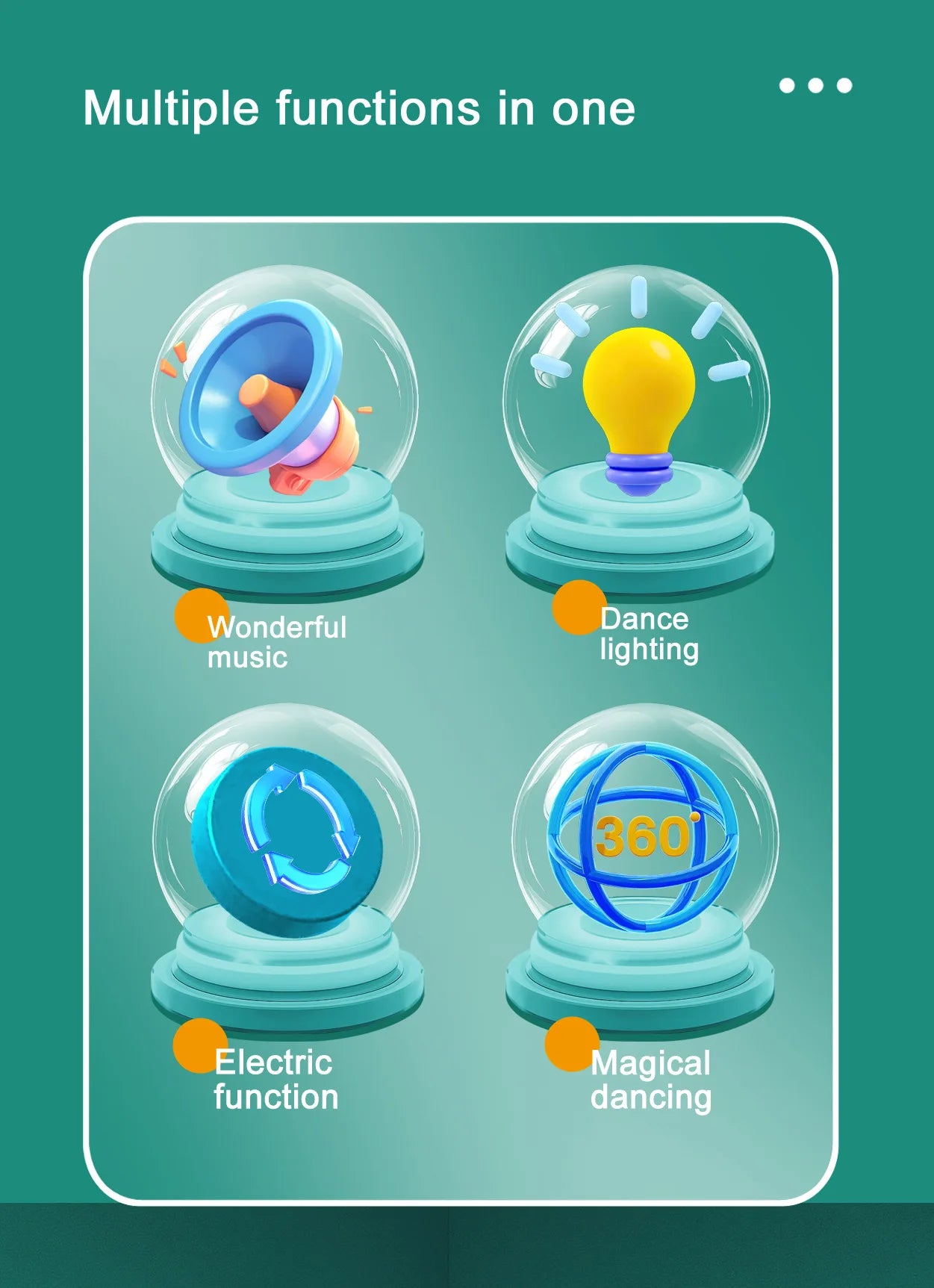 Méduse dansante électronique - jouet évitement obstacles automatique enfant bébé