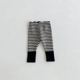 Legging bébé bicolore rayé automne - pantalon enfant couleurs bonbon 3-18 mois