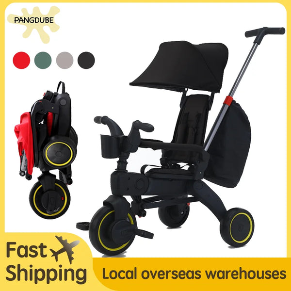 Poussette PANGDUBE pliable 6,8 kg légère tricycle bébé 1-6 ans