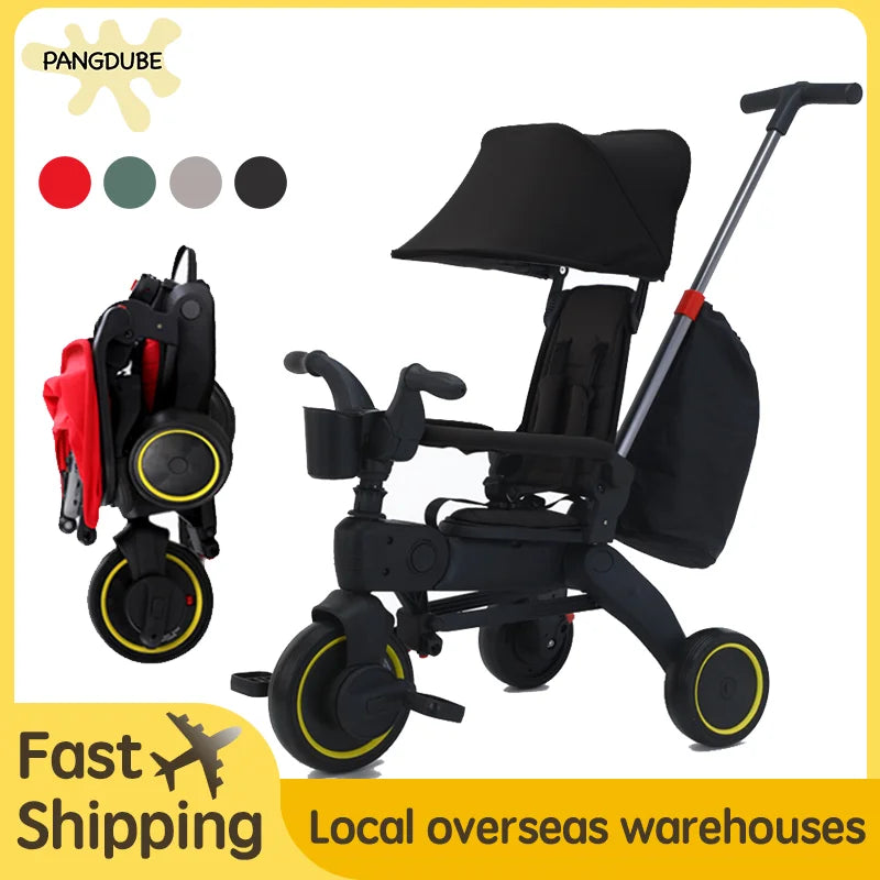 Poussette tricycle pliable Bouni — Ultra-légère 6,8 kg bébé 1-6 ans