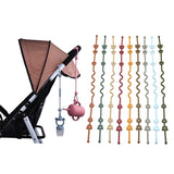 Attache-tétine silicone avec sangle de sécurité - accessoire poussette et chaise haute