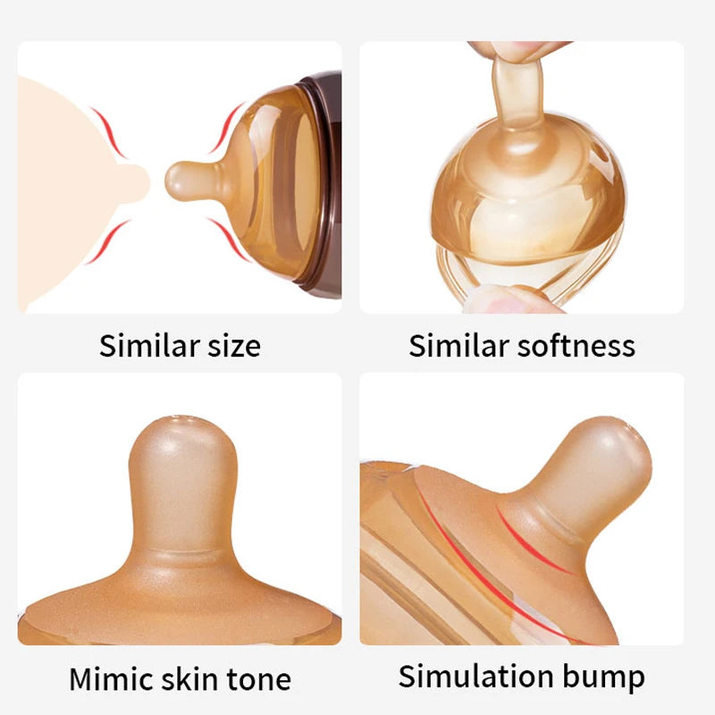 Biberon silicone nano Bouni — Poignée anti-étouffement 150 ml et 250 ml
