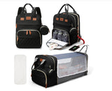 Sac à dos à langer 3-en-1 Mybooni — Table à langer + Lit de voyage + Port USB