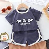 Ensemble été enfant 2 pièces cartoon coton - t-shirt + short fille garçon 0-4 ans