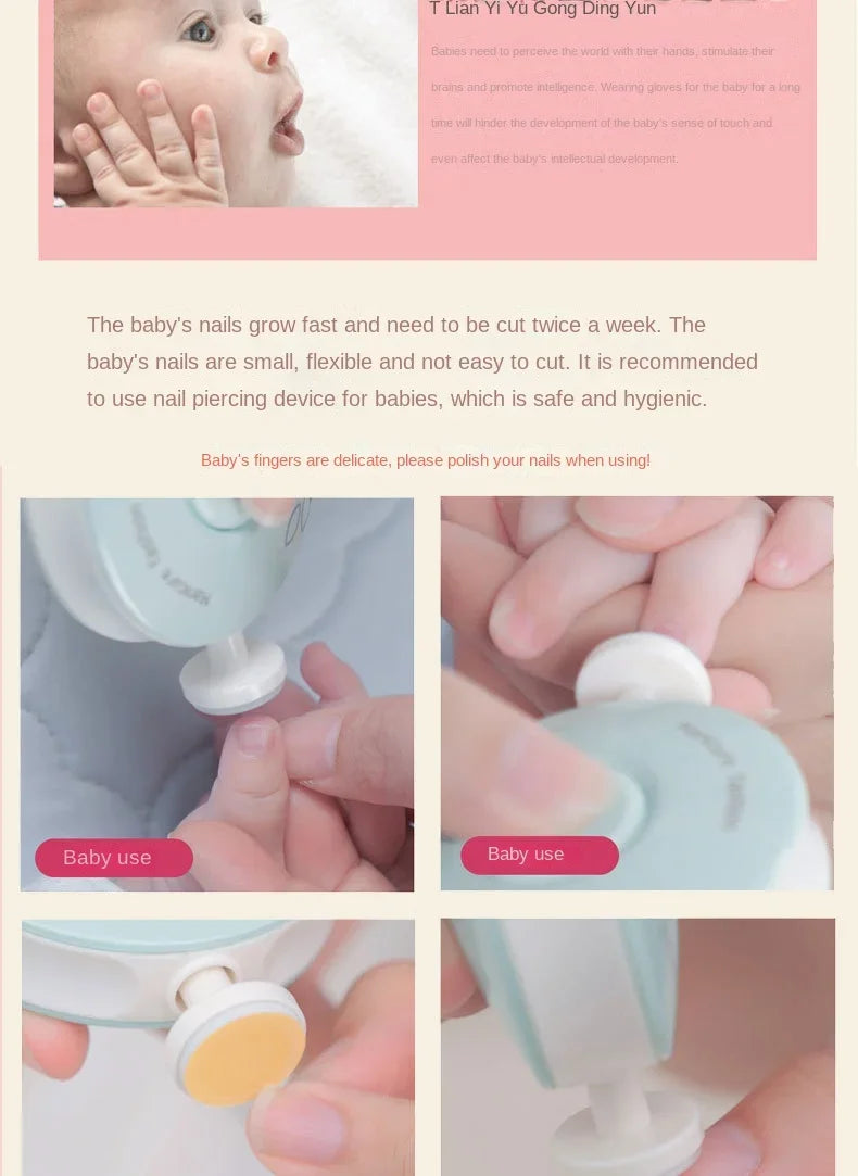 Coupe-ongles électrique bébé outil hygiène - ciseau manucure kit soin nourrisson nouveau-né
