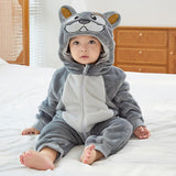 Pyjama combinaison polaire Mybooni — Motif licorne, lapin et dinosaure