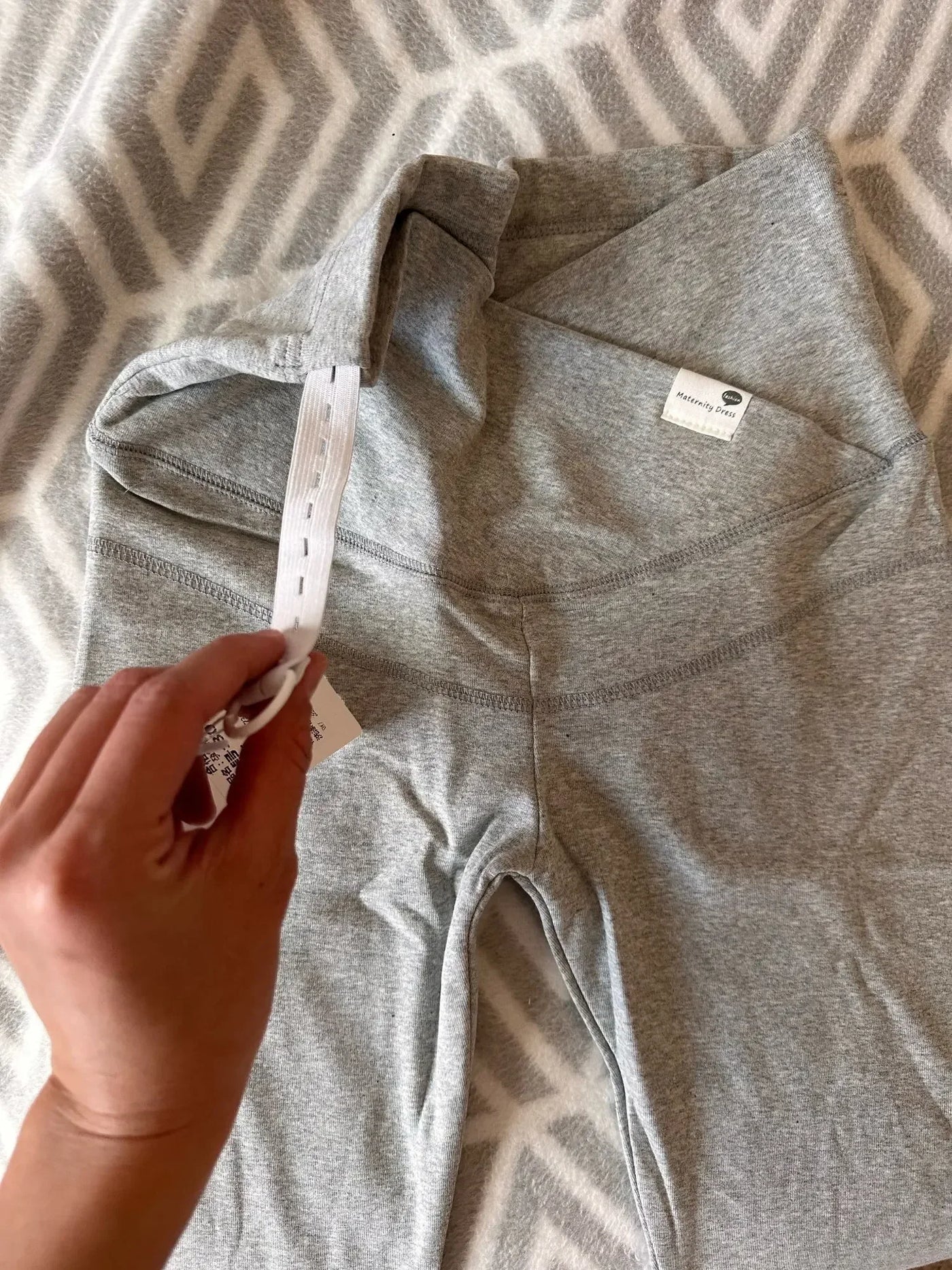 Legging maternité coton bas ventre taille basse - pantalon casual femme enceinte printemps-automne