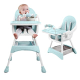 Chaise haute portable convertible Mybooni — Double plateau repas et jeux