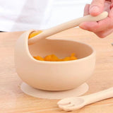 Set repas bébé silicone sans BPA ventouse - bol assiette tasse paille cuillère fourchette enfant