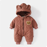 Grenouillère bébé hiver fourrure Mybooni — Motif ours dessin animé