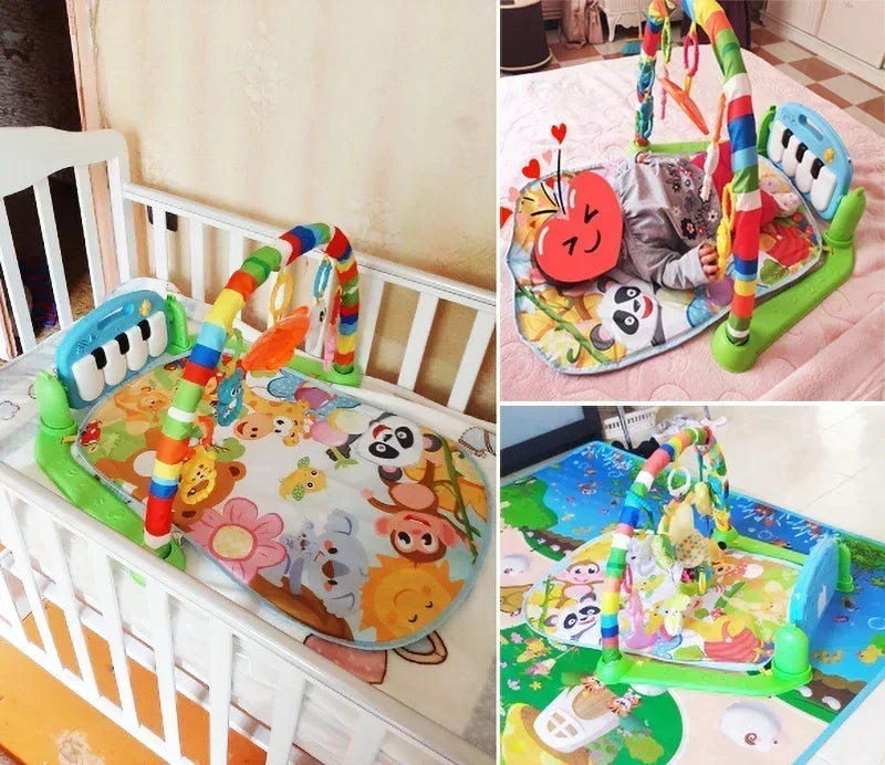 Tapis d'éveil musical piano Mybooni — Clavier gym rampant éducatif 0-36M