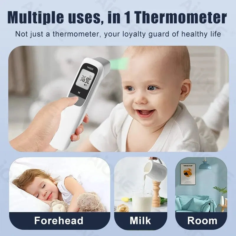 Thermomètre frontal — mémoire 32 mesures suivi fièvre nourrisson enfant