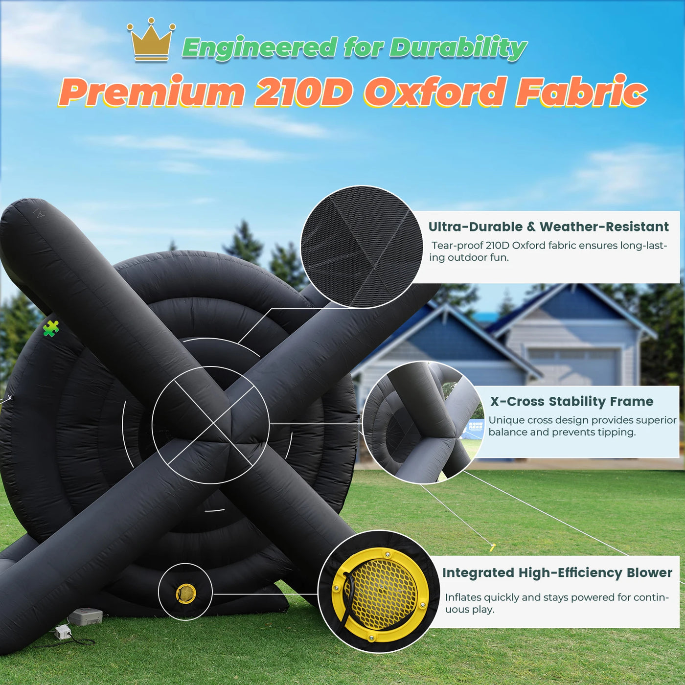 Détail matière — 3m/10ft Tall Giant Inflatable Soccer Ball Darts
