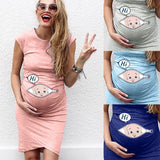 Robe de grossesse Bleu en situation d'utilisation