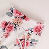 Ensemble 3 pièces bébé fille Bouni | Haut floral + Pantalon + Bandeau nœud