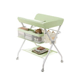 Table à langer bébé avec roulettes Mybooni — Pliable hauteur réglable organiseur