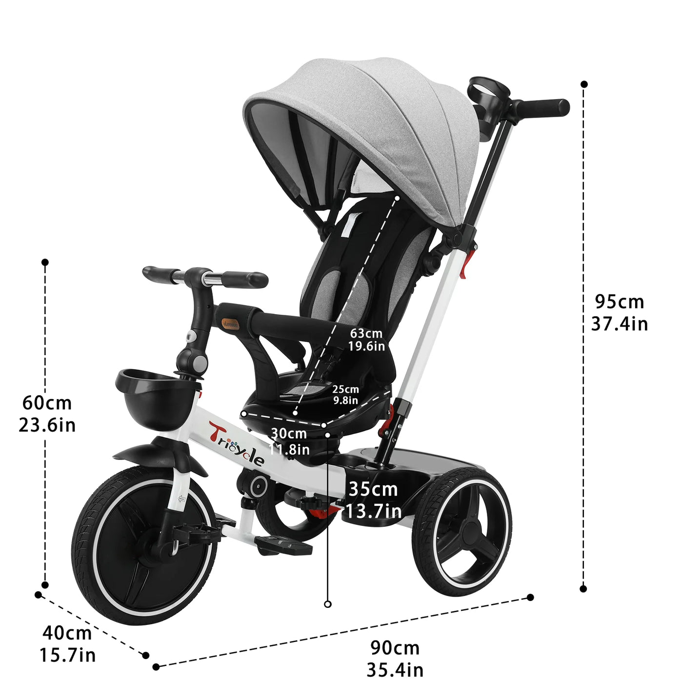Poussette bébé — vue face | Bouni