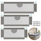 Garde-corps lit bébé acier tissu Oxford 150-200cm — Bouni