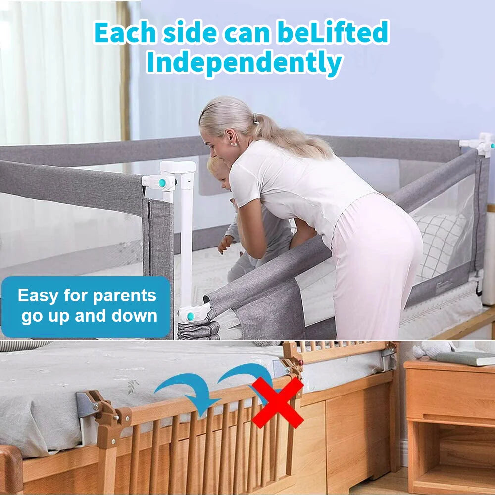 Barrière de sécurité lit bébé portable - garde-corps de voyage 150-200cm