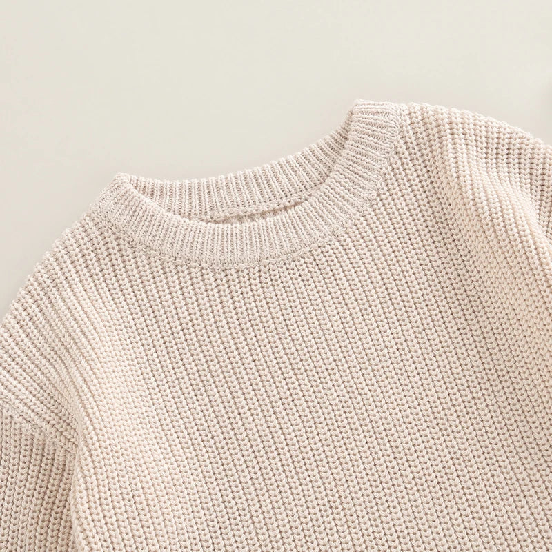 Combinaison tricot nouveau-né printemps-automne - grenouillère pull casual garçon fille 0-2 ans