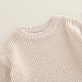 Combinaison tricot nouveau-né printemps-automne - grenouillère pull casual garçon fille 0-2 ans