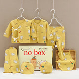 Coffret bébé 7 pièces Bouni — Body cartoon manches longues, pantalon et bonnet