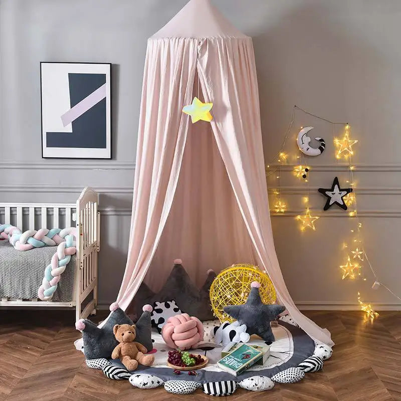 Moustiquaire lit bébé princesse baldaquin - rideau ciel de lit décoratif fille