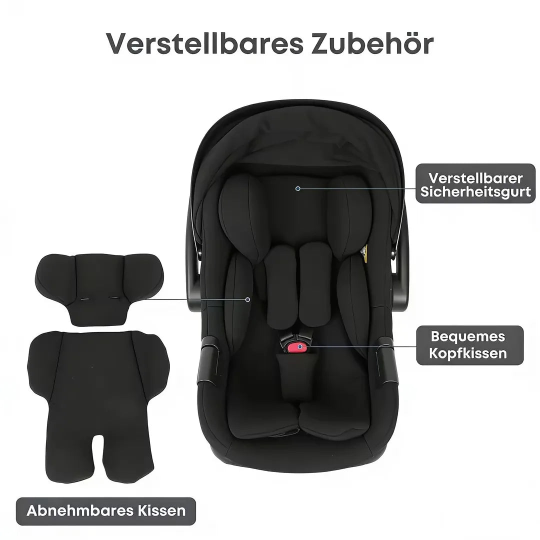 Siège auto bébé BabyVoyage I-Size jusqu'à 12kg - auvent solaire et ISOFIX