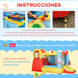 Outsunny Inflatable Castle with 2 Slides Pool J — vue complémentaire 2
