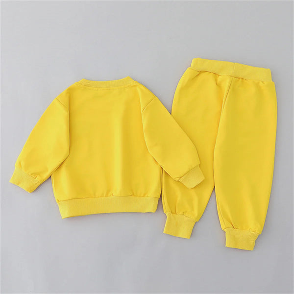 2PCS Children's Set Spring and Autumn Simple Li — vue face | Bouni