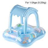 Bouée bébé avec auvent Mybooni | Siège flottant protégé piscine & plage 0-12M