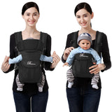 Porte-bébé ergonomique Noir en situation d'utilisation