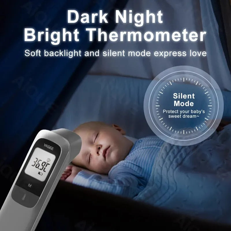 Écran LCD rétroclairé thermomètre infrarouge — affichage température instantané