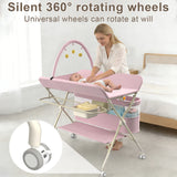 Table à langer mobile pliable Mybooni — Matelas imperméable hauteur réglable