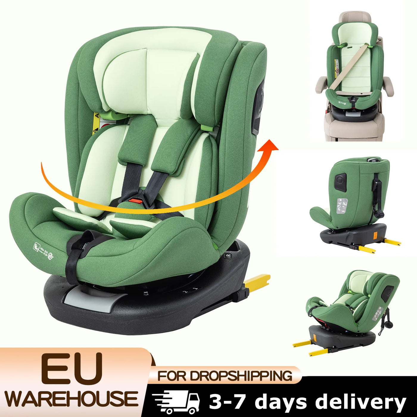 Siège auto bébé Isofix Mybooni — Ajustable 0-12 ans