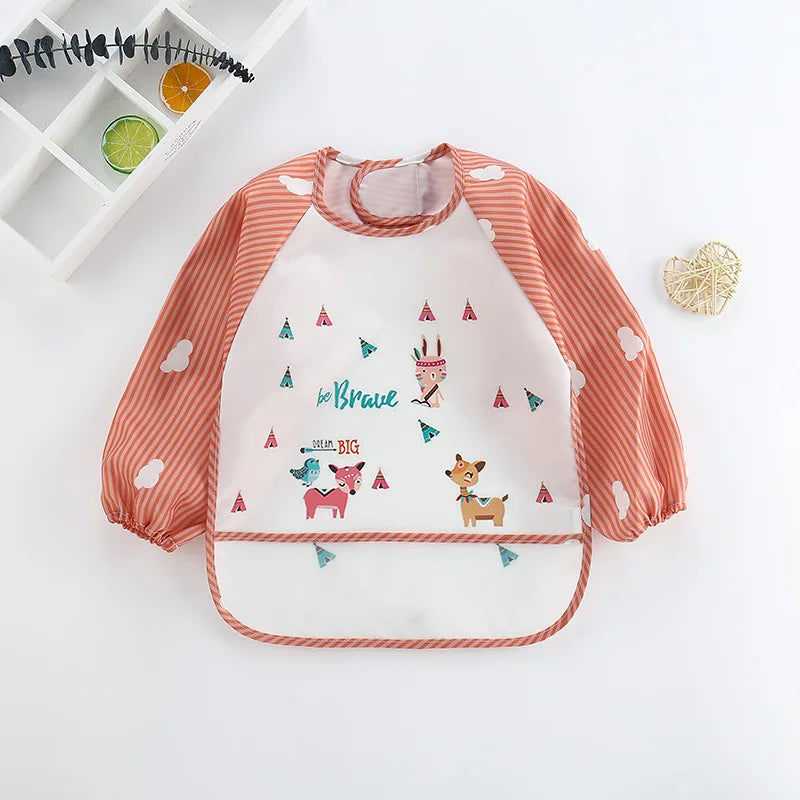 Bavoir imperméable manches longues Mybooni — Tablier repas protection vêtements