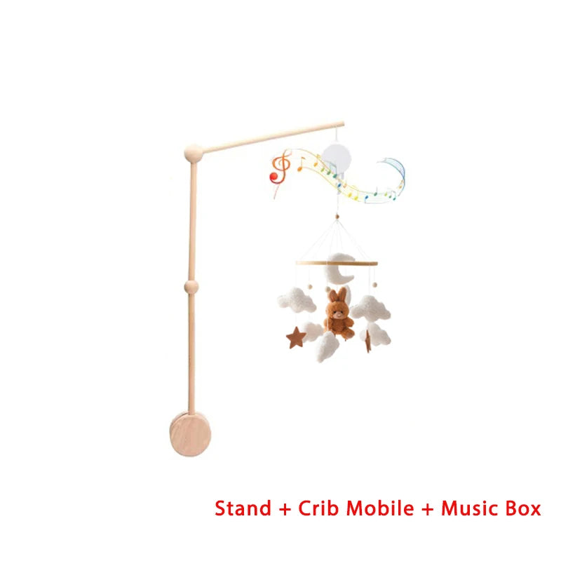 Mobile musical bois lit bébé Mybooni — Hochet suspendu boîte à musique