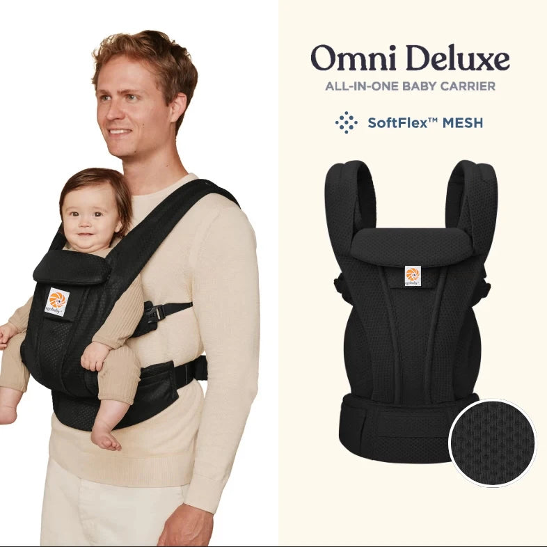 Porte-bébé Egobaby Omni Deluxe ergonomique 360 - sac à dos avec ceinture lombaire et sangle épaule