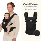Porte-bébé Egobaby Omni Deluxe ergonomique 360 - sac à dos avec ceinture lombaire et sangle épaule