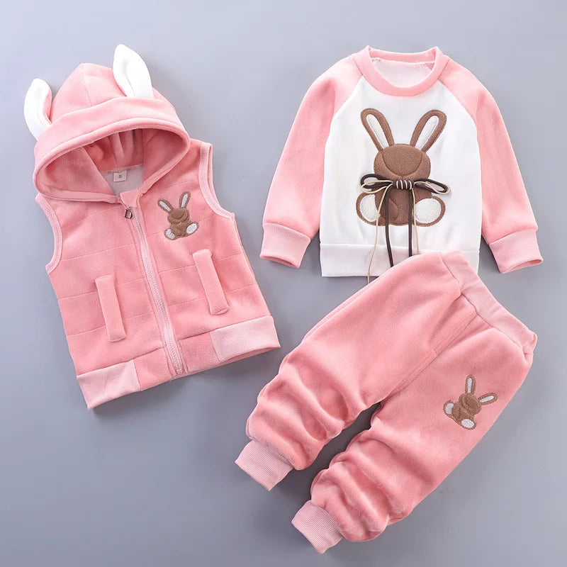 Ensemble sweat à capuche + pantalon bébé garçon/fille - tenue chaude automne-hiver nouveau-né