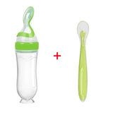 Biberon bébé avec cuillère silicone souple - outil alimentation complémentaire nourrisson toddler