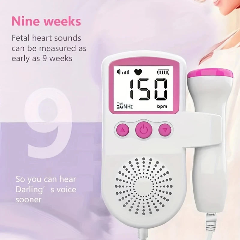 3.0MHz Fetal Doppler Infant Antenatal Heart Rat — vue face | Bouni